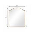 Antique Gold Metal Framed Wall Mirror - 50cm x 65cm
