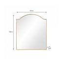 Antique Gold Metal Framed Wall Mirror - 50cm x 65cm