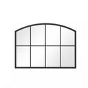 Black Arched Window Wall Mirror - 100cm x 70cm