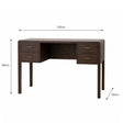 Dark Wood 4 Drawer Dressing Table - Kingsley Range