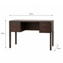 Dark Wood 4 Drawer Dressing Table - Kingsley Range