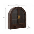 Dark Wood Arched Wall Mounted Cabinet - Kingsley Range