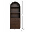 Large Arched Dark Wood Freestanding Storage Cabinet - Kingsley Range