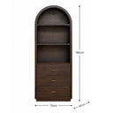 Large Arched Dark Wood Freestanding Storage Cabinet - Kingsley Range