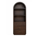 Large Arched Dark Wood Freestanding Storage Cabinet - Kingsley Range