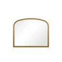 Gold Arched Metal Framed Wall Mirror - 60cm x 40cm