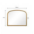 Gold Arched Metal Framed Wall Mirror - 60cm x 40cm