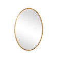 Gold Oval Metal Framed Wall Mirror - 60cm x 40cm