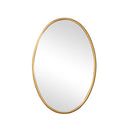 Gold Oval Metal Framed Wall Mirror - 60cm x 40cm