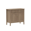 Pale Wood Two Door Two Drawer Sideboard - Hales Pale Wood Range