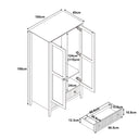 Double Wardrobe - Hales Pale Wood Range