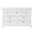 Large White 7 Drawer Chest of Drawers & Pair of Wide Bedside Tables - Daventry White Range