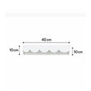 White Scalloped Wall Storage Shelf - 40cm