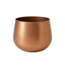 Large Copper Hammered Metal Planter