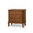 Pair of Dark Wood 3 Drawer Extra Wide Bedside Tables - Ashwell Range