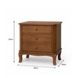 Pair of Dark Wood 3 Drawer Extra Wide Bedside Tables - Ashwell Range