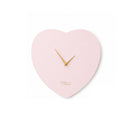 Wooden Pink & Gold Detailed Heart Shaped Wall Clock - 40cm x 40cm