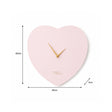 Wooden Pink & Gold Detailed Heart Shaped Wall Clock - 40cm x 40cm
