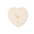 Wooden Ivory & Gold Detailed Heart Shaped Wall Clock - 40cm x 40cm