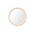 White Washed Wooden Round Wall Mirror - 50cm x 50cm