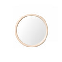 White Washed Wooden Round Wall Mirror - 50cm x 50cm