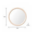 White Washed Wooden Round Wall Mirror - 50cm x 50cm