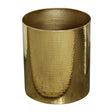 Metal Hammered Gold Storage Waste Bin