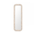 Light Wooden Arched Tall Wall & Leaner Mirror - 142cm x 47cm