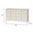 Ivory 6 Drawer Chest Of Drawers - Padstowe Ivory Range