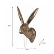 Large Wall Mounted Brass Metal Hare With Monocle