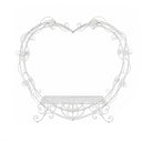 Extra Large Rustic White Metal Love Heart Bench