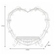 Extra Large Rustic White Metal Love Heart Bench