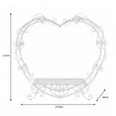 Extra Large Rustic White Metal Love Heart Bench