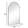 Large Framed Gold Arched Mirror 100cm x 60cm