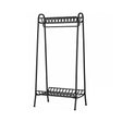 Freestanding Rectangular Black Metal Coat Rail