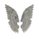 Pair of Large Grey Feather Effect Angel Wings - 48cm x 110cm