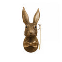 Antique Gold Metal Rabbit Head With Monocle