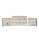 Large Taupe-Grey 7 Drawer Chest of Drawers & Pair of Wide Bedside Tables - Daventry Taupe-Grey Range