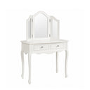 White Dressing Table & Mirror Set - Victoria Range