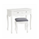 White Dressing Table & Stool Set - Victoria Range
