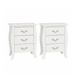 Pair of 3 Drawer Bedside Tables - Elizabeth Ivory Range