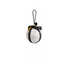 Set of 3 Round White & Black Gold Ribbon Baubles