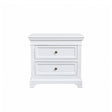 Large White Two Drawer Bedside Table - Daventry White Range