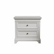 Large Taupe-Grey Two Drawer Bedside Table - Daventry Taupe-Grey Range