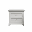 Large Taupe-Grey Two Drawer Bedside Table - Daventry Taupe-Grey Range