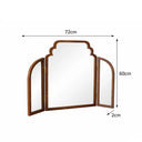 Dark Wood Reeded Dressing Table Set - Georgian Range