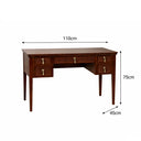 Dark Wood Reeded Dressing Table Set - Georgian Range