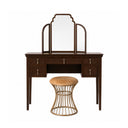 Dark Wood Reeded Dressing Table Set - Georgian Range