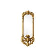 Ornate Metal Antique Gold Mirrored Candle Sconce