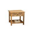 Natural Mango Wood Bohemian Bedside Table - Freya Wood Range
